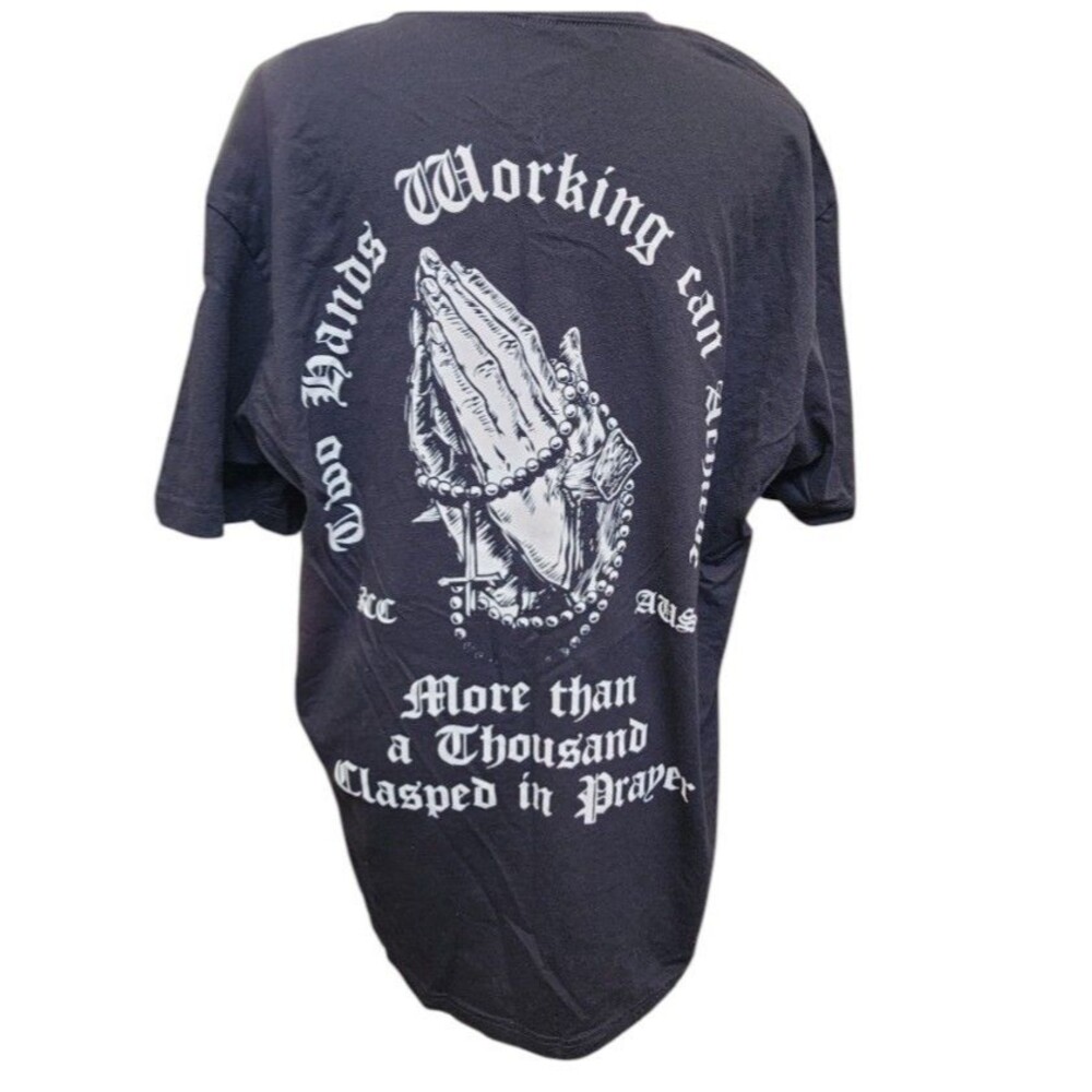 Blackcraft Cult Praying Hands Black Tee Size Large Goth Punk Occult